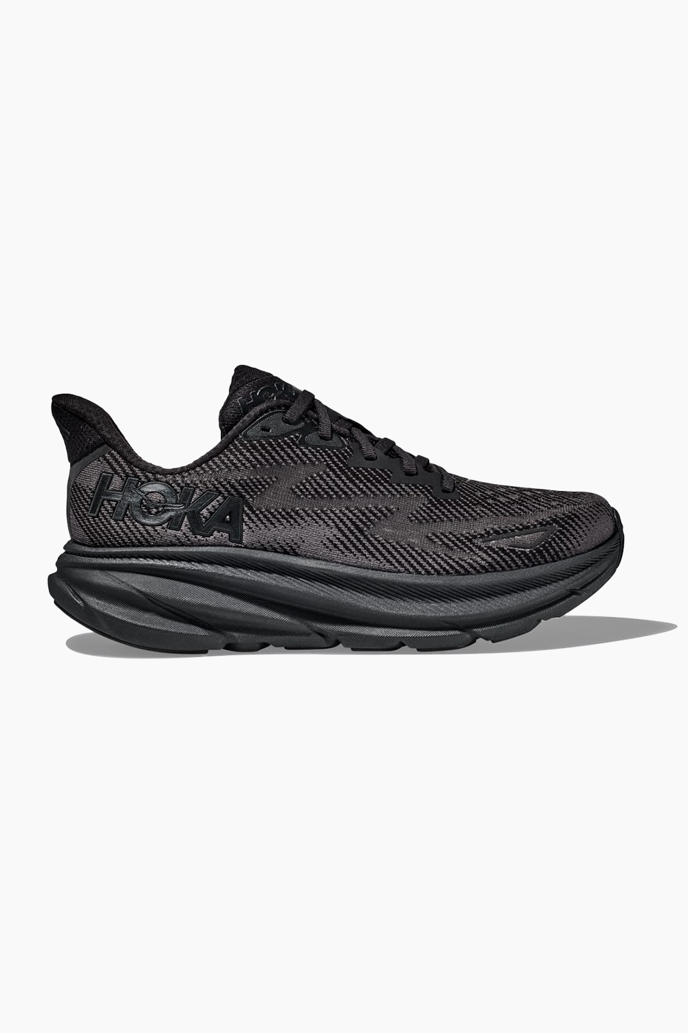 HOKA Women's Clifton 9 in Black/Black