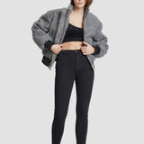 Nicole Benisti Women's Brooklyn Tweed Noir Bomber Jacket