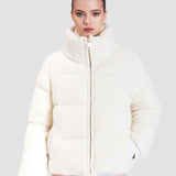 Nicole Benisti Women's Kensington Cable Knit Cashmere Cable Knit Cashmere Puffer Jacket