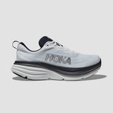 Hoka Men's Bondi 8 Sneaker in White/Black