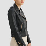 LAMARQUE Women's Donna Gold Iconic Leather Biker Jacket