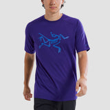 Arc'teryx Men's Ionia Merino Wool Logo SS T-Shirt in Soullsonic/Electra