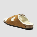 Birkenstock Arizona Shearling in Mink (Narrow)