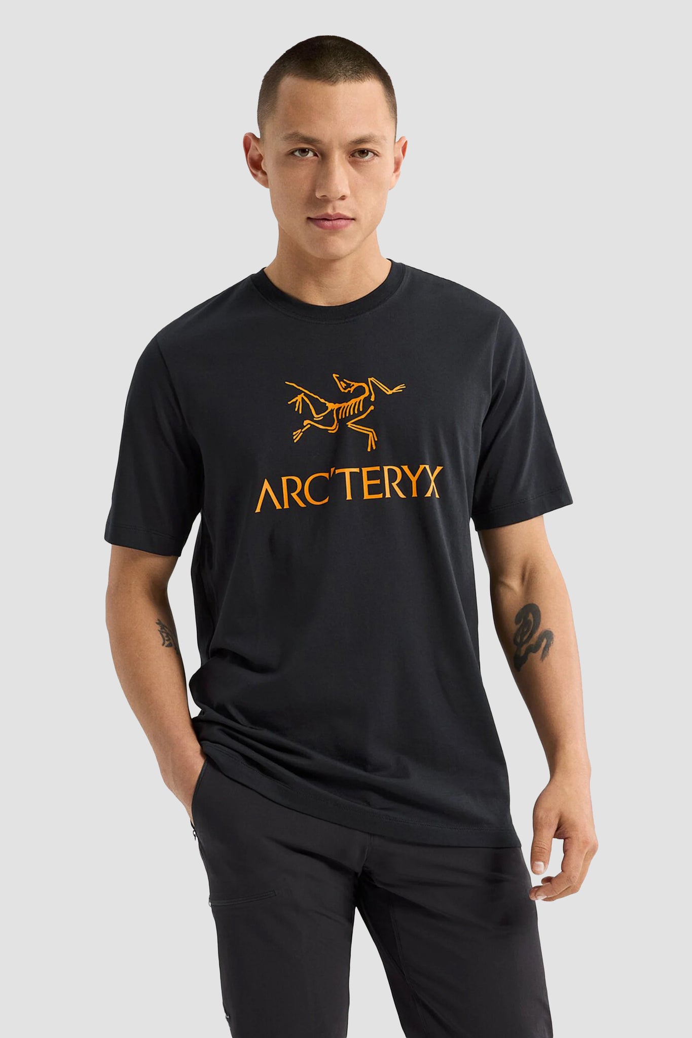 Arc'teryx Men's Arc'Word Logo SS Shirt in Black II