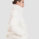 Nicole Benisti Women's Kensington Cable Knit Cashmere Cable Knit Cashmere Puffer Jacket