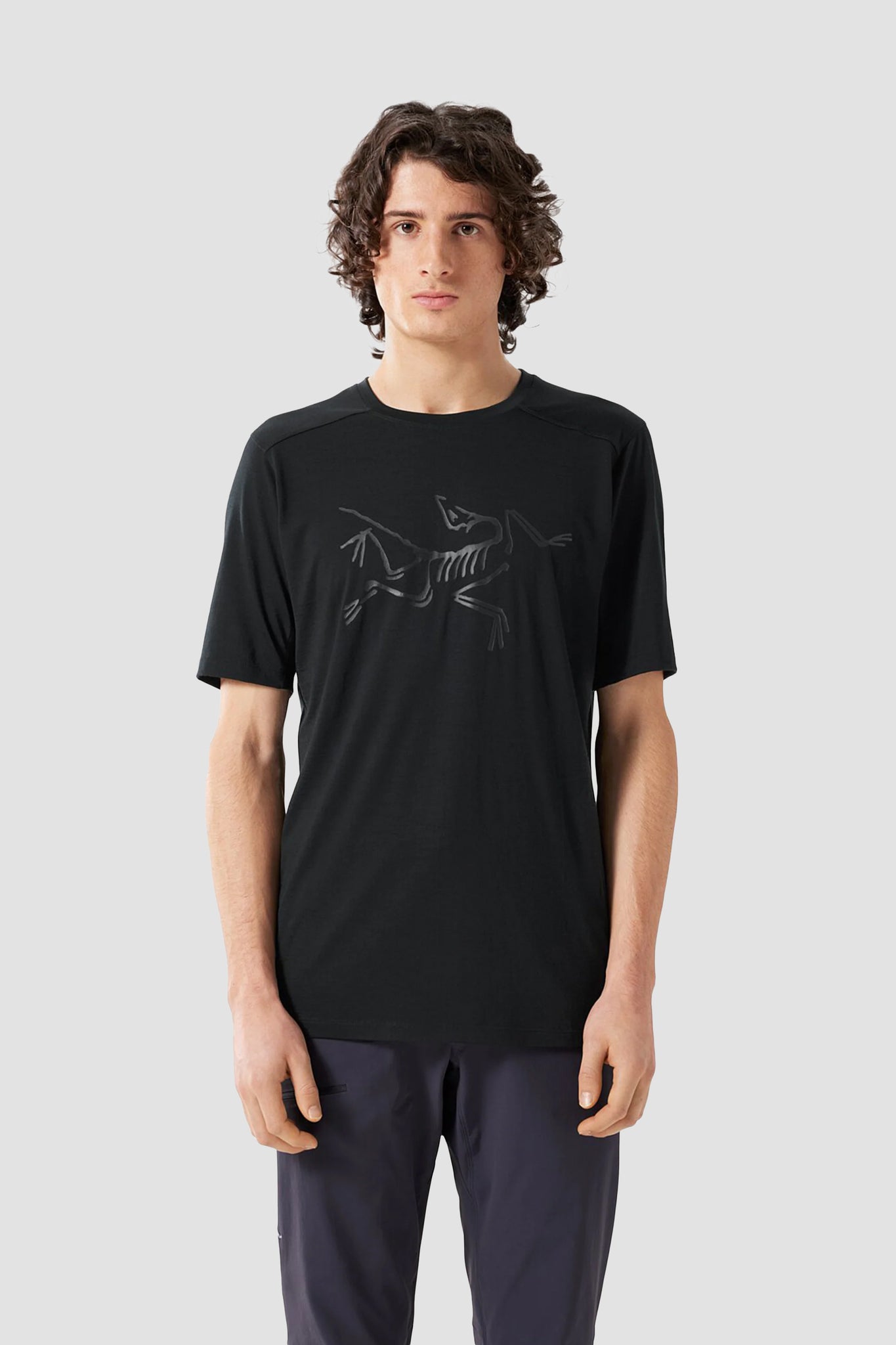Arc'teryx Men's Ionia Merino Wool Logo SS T-Shirt in Black