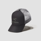 Arc'teryx Men's Bird Word Trucker Curved Hat in Black/Graphite