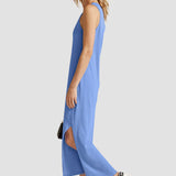 Beyond Yoga Effortless Tank Dress in Washed Flower Blue