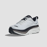 Hoka Men's Bondi 8 Sneaker in White/Black