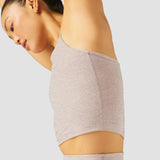 Beyond Yoga Spacedye Focus Cropped Tank in Chai