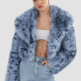 LAMARQUE Women's Danika Leo Faux Fur Crop Jacket