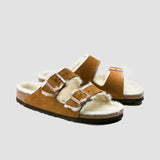 Birkenstock Arizona Shearling in Mink (Narrow)