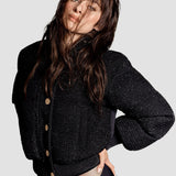 Nicole Benisti Women's Brooklyn Tweed Noir Bomber Jacket