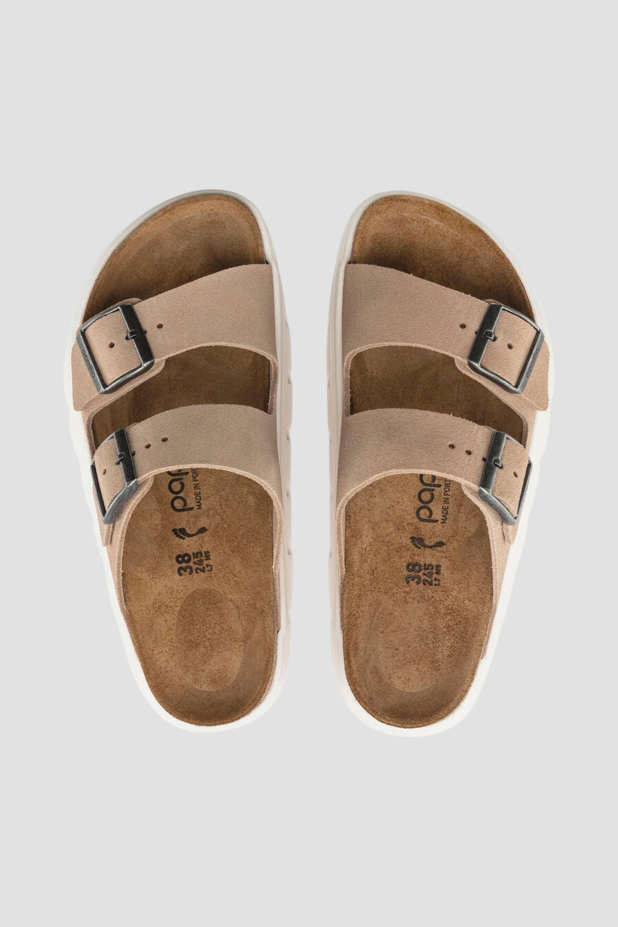 Birkenstock Unisex Arizona Chunky Suede Leather in Warm Sand