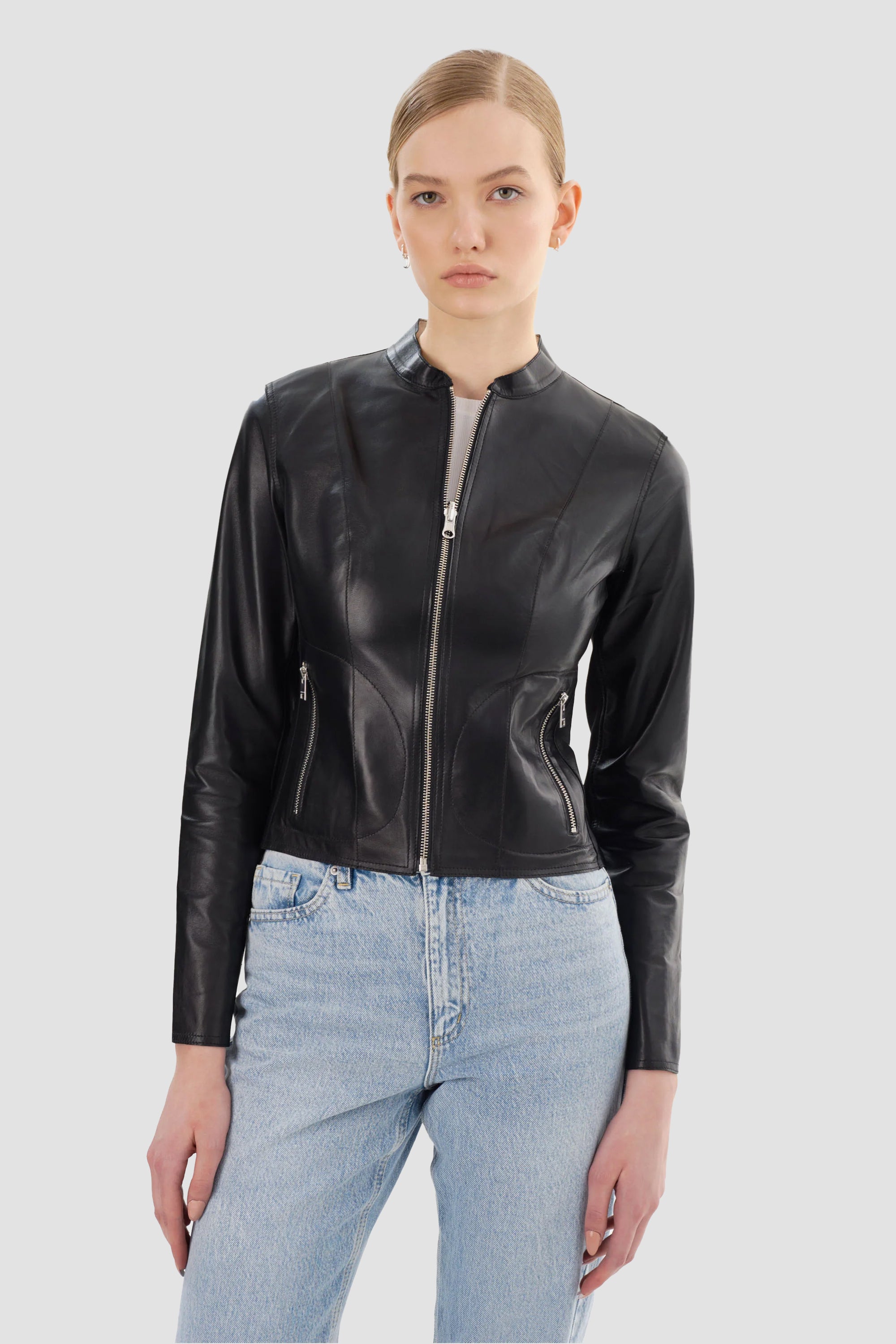 LAMARQUE Women's Chapin Reversible Leather Bomber