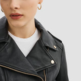 LAMARQUE Women's Donna Gold Iconic Leather Biker Jacket