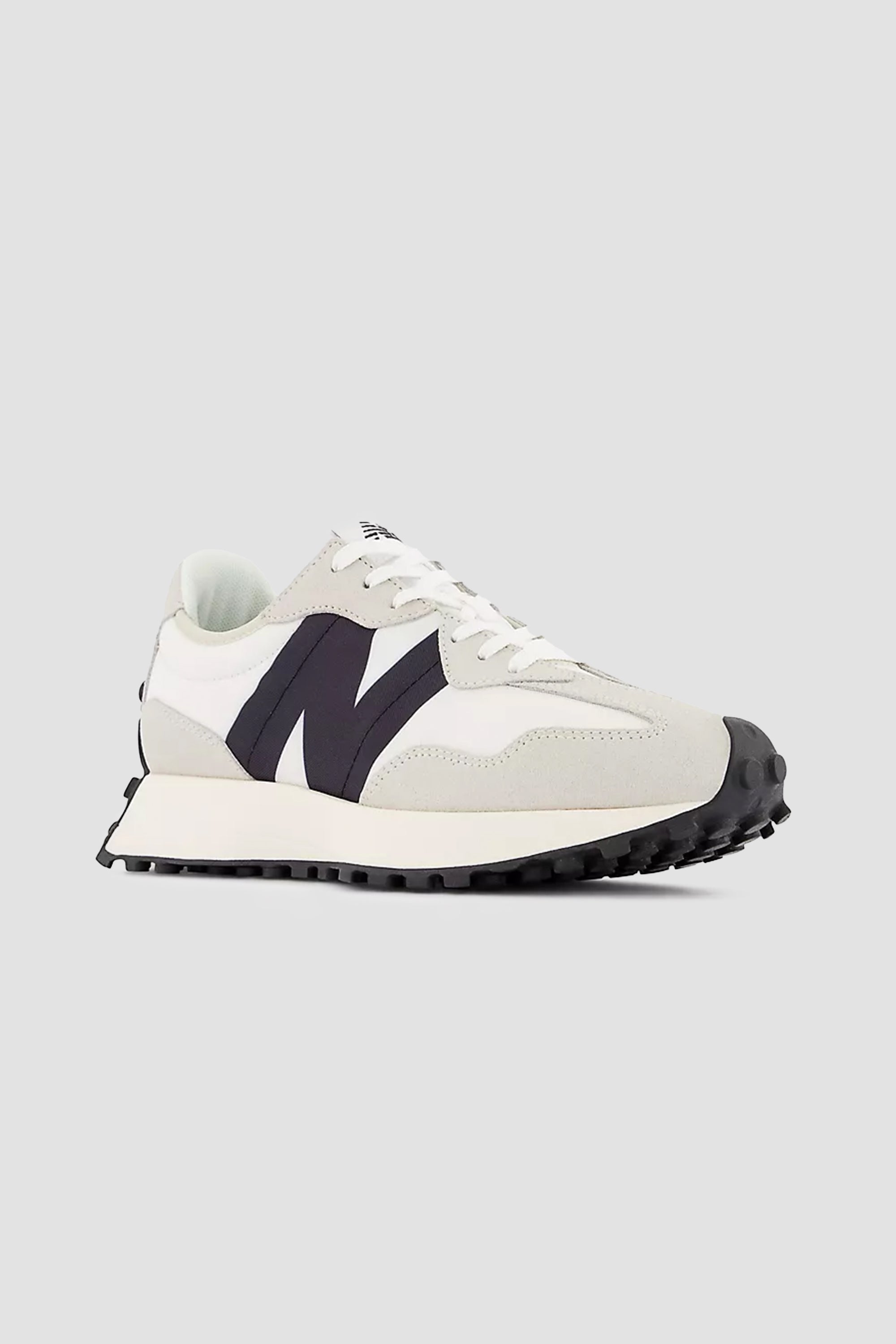 New Balance Women s 327 Sneaker in Sea Salt with White and Black BOUTIQUE TAG