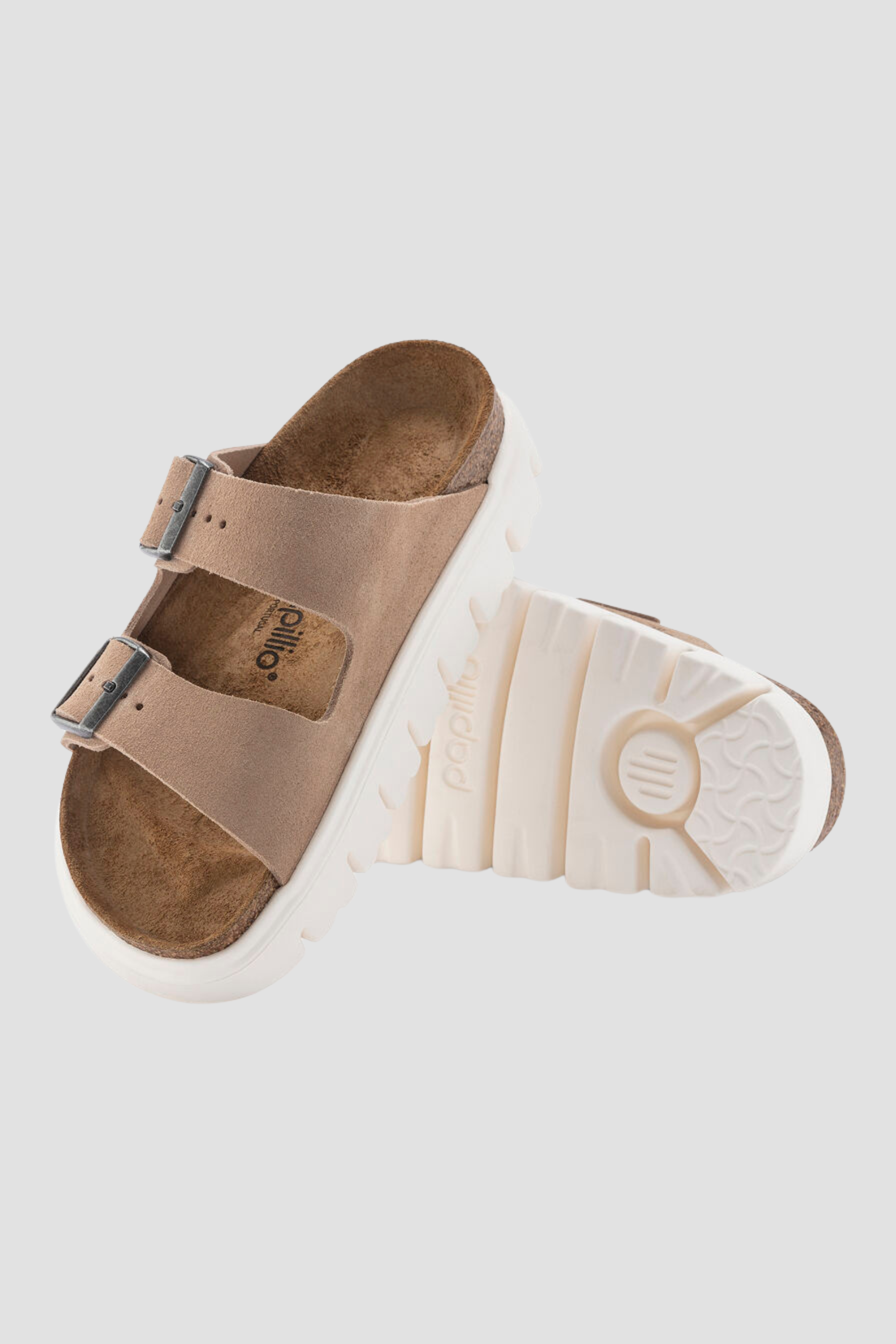 Birkenstock Unisex Arizona Chunky Suede Leather in Warm Sand