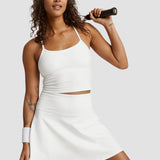 Beyond Yoga Spacedye Slim Racerback Cropped Tank in Cloud White