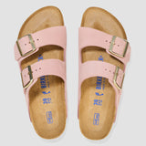 Birkenstock Unisex Arizona SFB Nubuck Leather in Soft Pink