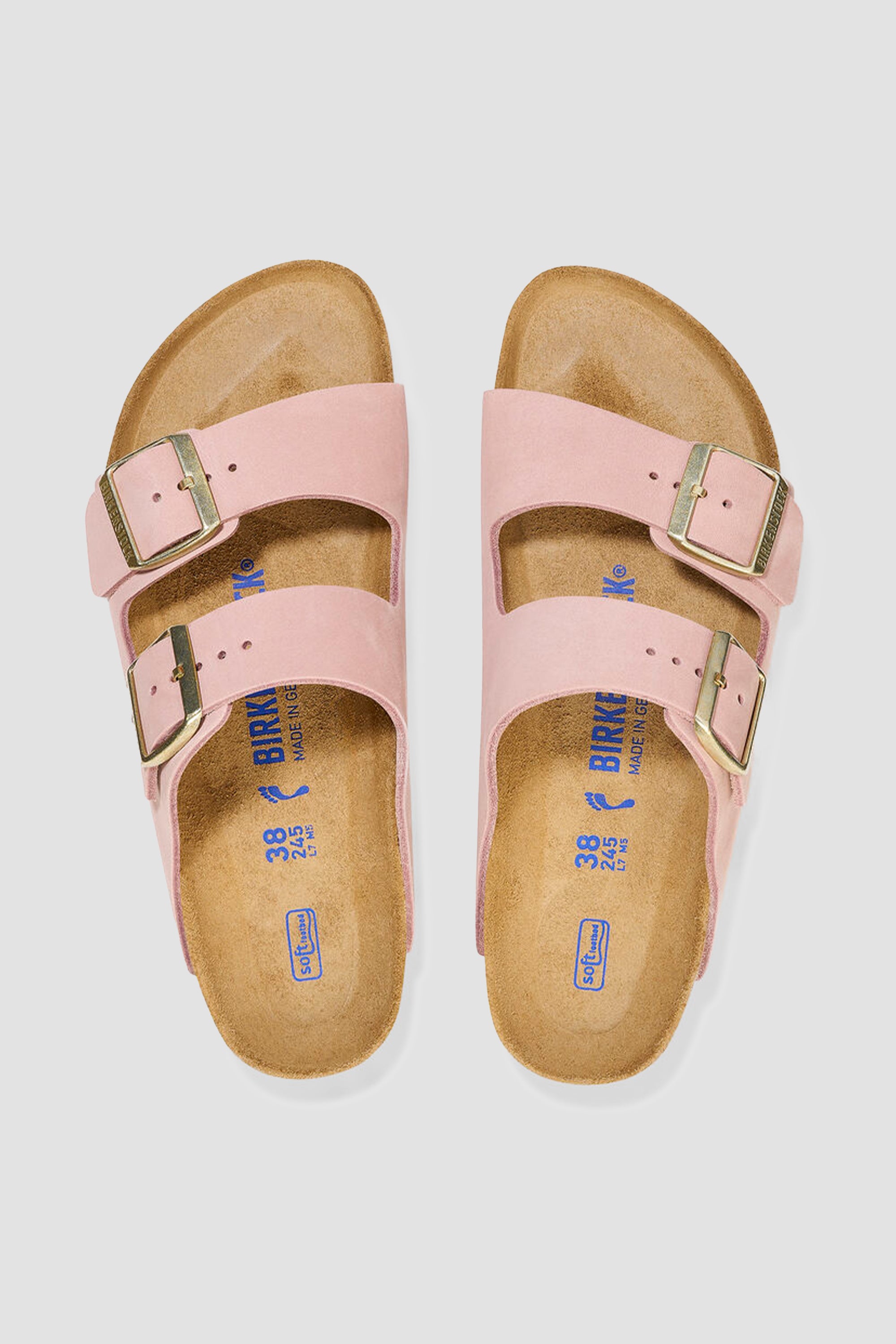 Birkenstock Arizona SFB Nubuck Cuir Unisexe Rose Clair