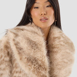 LAMARQUE Women's Danika Leo Faux Fur Crop Jacket