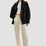 LAMARQUE Woman's Badu Oversized Faux Shearling Jacket