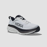 Hoka Men's Bondi 8 Sneaker in White/Black