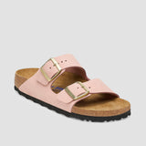 Birkenstock Unisex Arizona SFB Nubuck Leather in Soft Pink