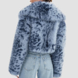 LAMARQUE Women's Danika Leo Faux Fur Crop Jacket