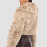 LAMARQUE Women's Danika Leo Faux Fur Crop Jacket