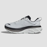 Hoka Men's Bondi 8 Sneaker in White/Black